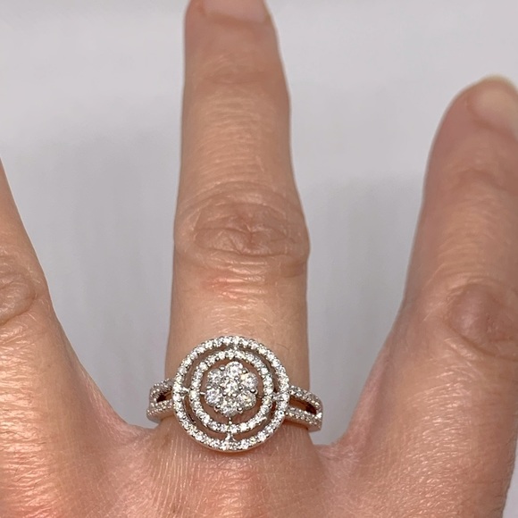 High quality diamond VS 14k white gold ring